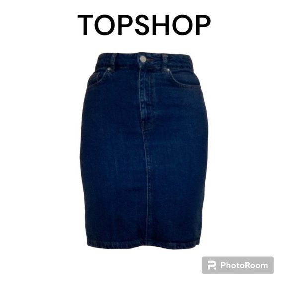Topshop Moto denim pencil skirt, size 25 waist - Picture 1 of 4